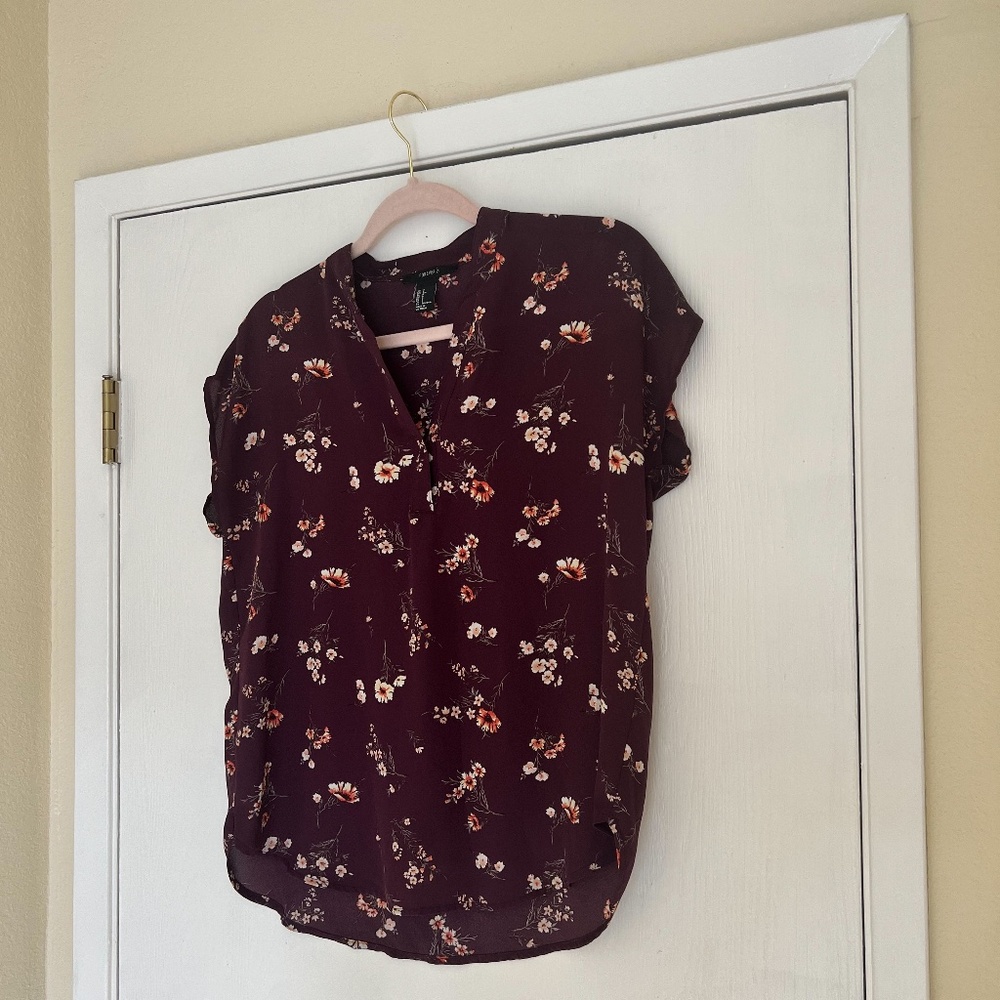 Floral Print Blouse, Size S